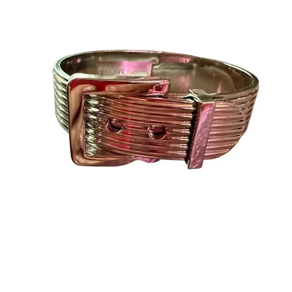 Michael Kors Silver Tone Buckle Bangle  Bracelet